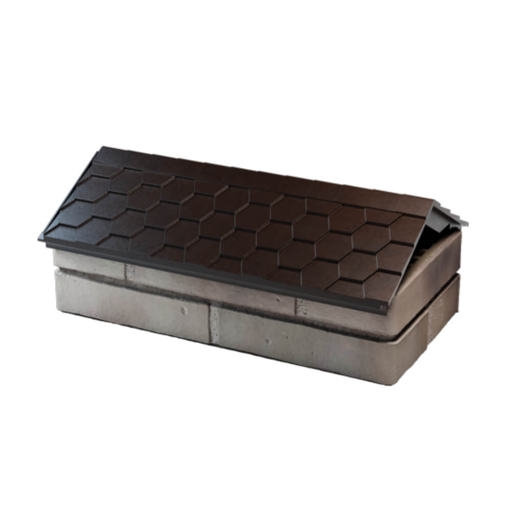 Парапет Zking Эверест Коричневый с посадкой на 1 кирпич (200/225/255мм) в Гатчине фото