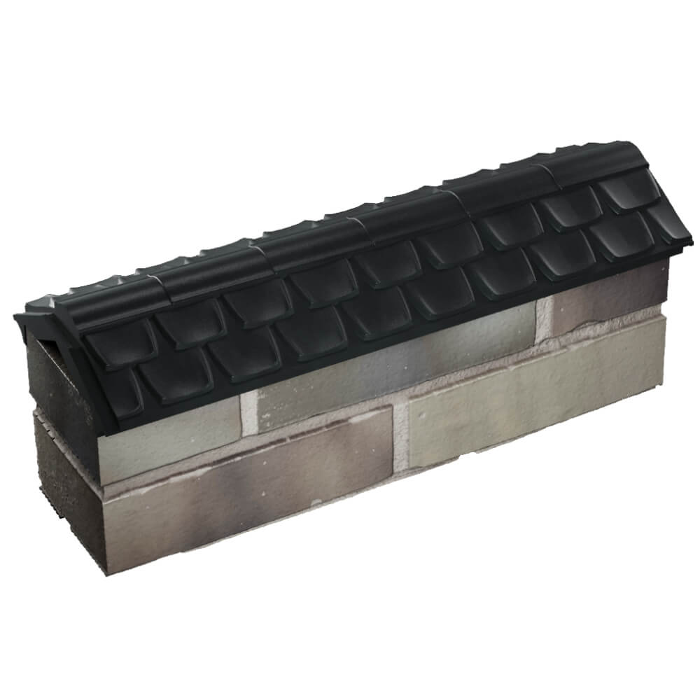 Парапет Zking Эльбрус Черный с посадкой на 0.5 кирпича (130мм) в Гатчине фото