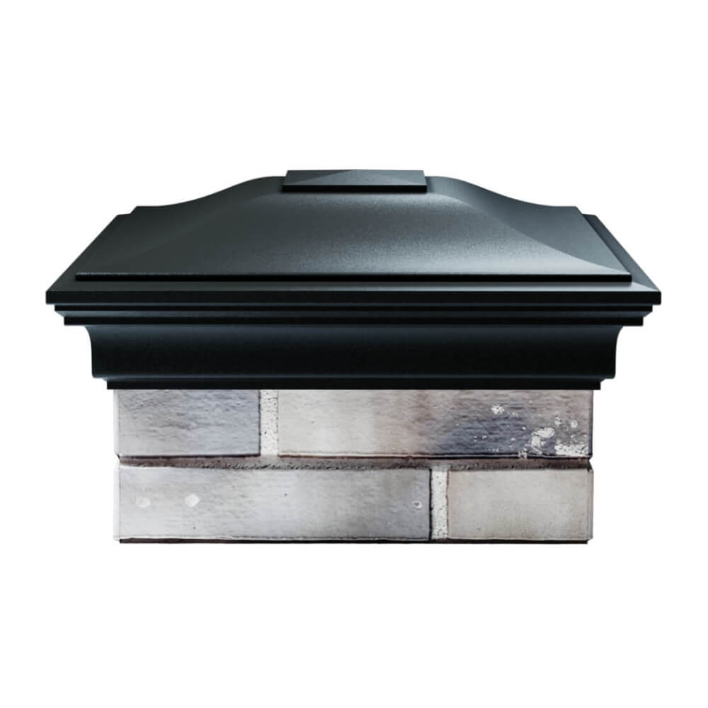 Колпак Zking Монблан Черный на столб 1.5х1.5 еврокирпича 0.7НФ (355х355мм) Гатчина фото