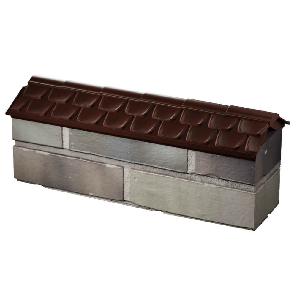 Парапет Zking Эльбрус Коричневый с посадкой на 0.5 кирпича (130мм) в Гатчине фото