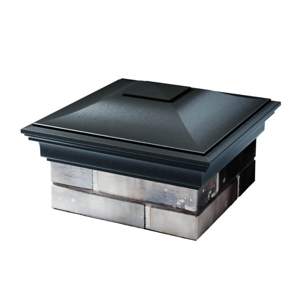 Колпак Zking Монблан Черный на столб 1.5х1.5 еврокирпича 0.7НФ (355х355мм) в Гатчине фото