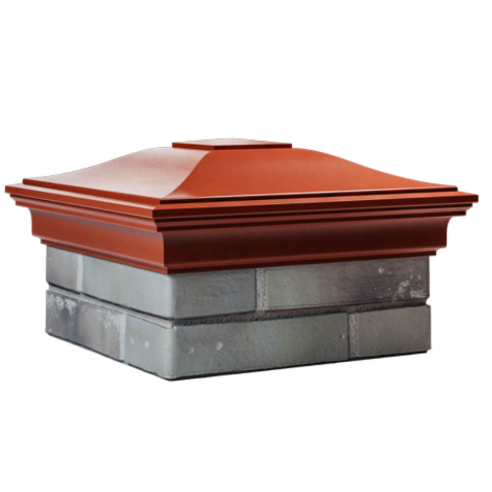 Колпак Zking Монблан Красный на столб 1.5х1.5 кирпича (385х385мм) в Гатчине фото