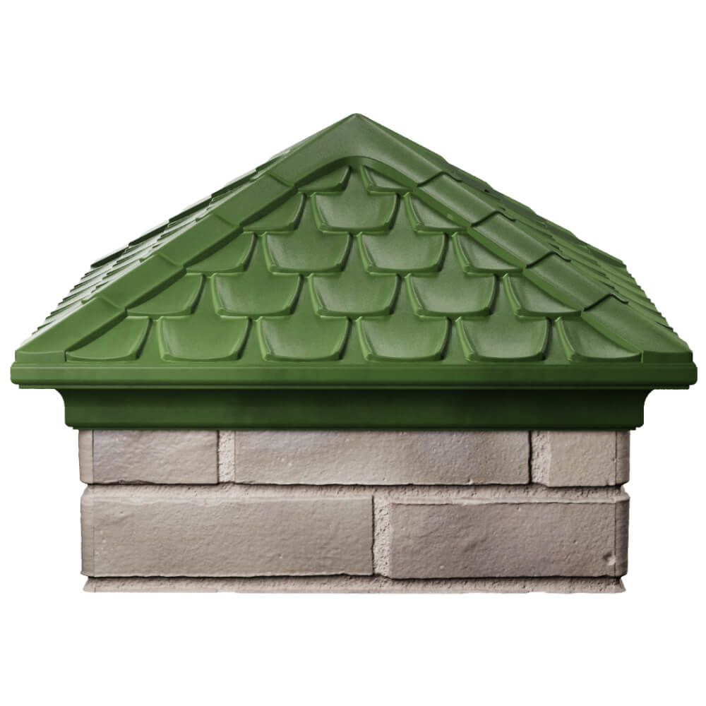 Колпак Zking Эльбрус Зеленый на столб 1.5х1.5 кирпича (385х385мм) Гатчина фото