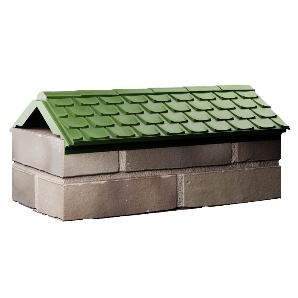 Парапет Zking Эльбрус Зеленый с посадкой на 1 кирпич (255мм) Гатчина фото