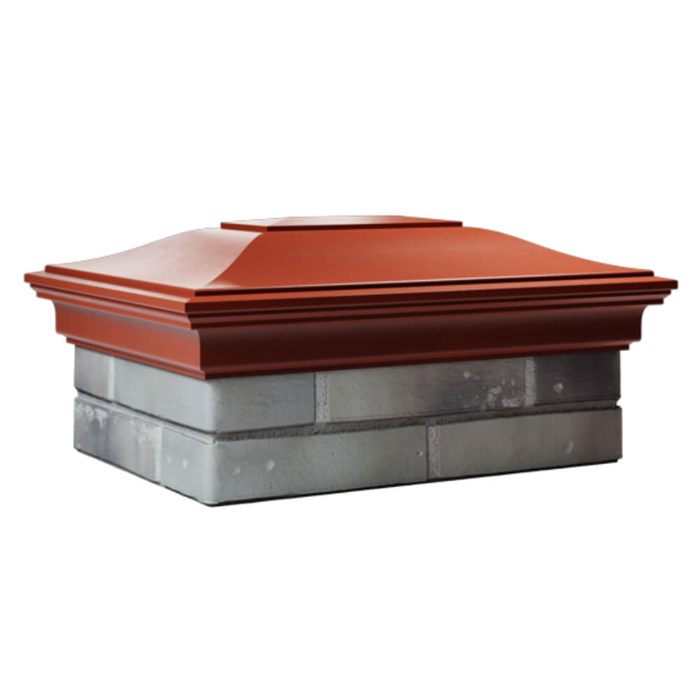 Колпак Zking Монблан Красный на столб 2х1.5 кирпича (515х385мм) в Гатчине фото