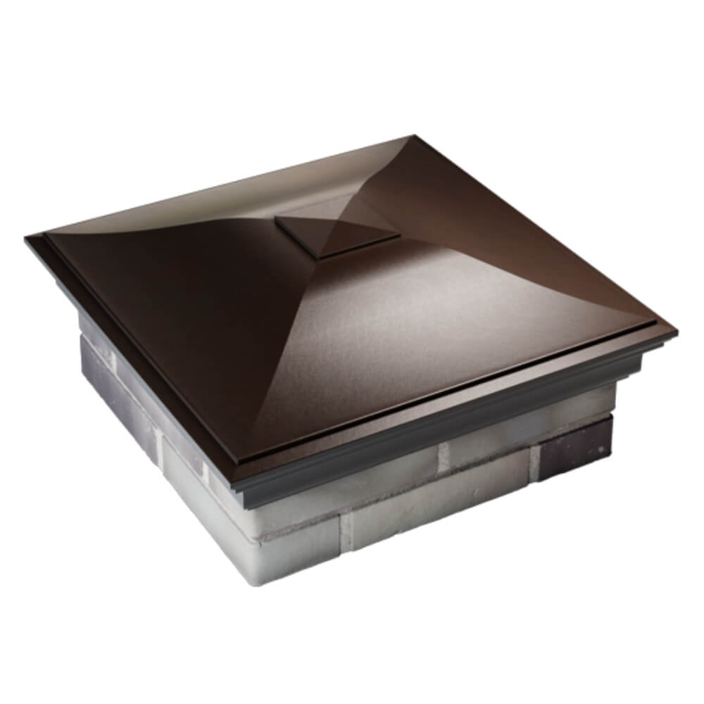 Колпак Zking Монблан Коричневый на столб 2х2 кирпича (515х515мм) Гатчина фото