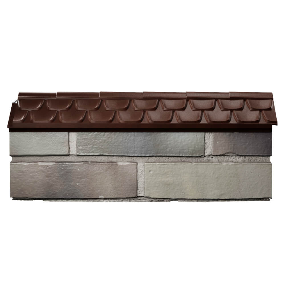 Парапет Zking Эльбрус Коричневый с посадкой на 0.5 кирпича (130мм) в Гатчине фото