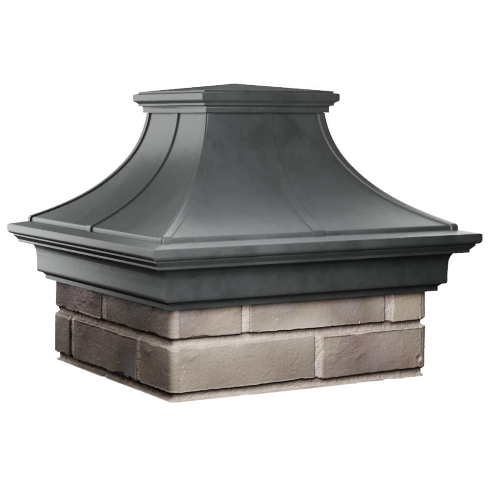 Колпак Zking Монблан Премиум Серый на столб 1.5х1.5 кирпича (385х385мм) в Гатчине фото