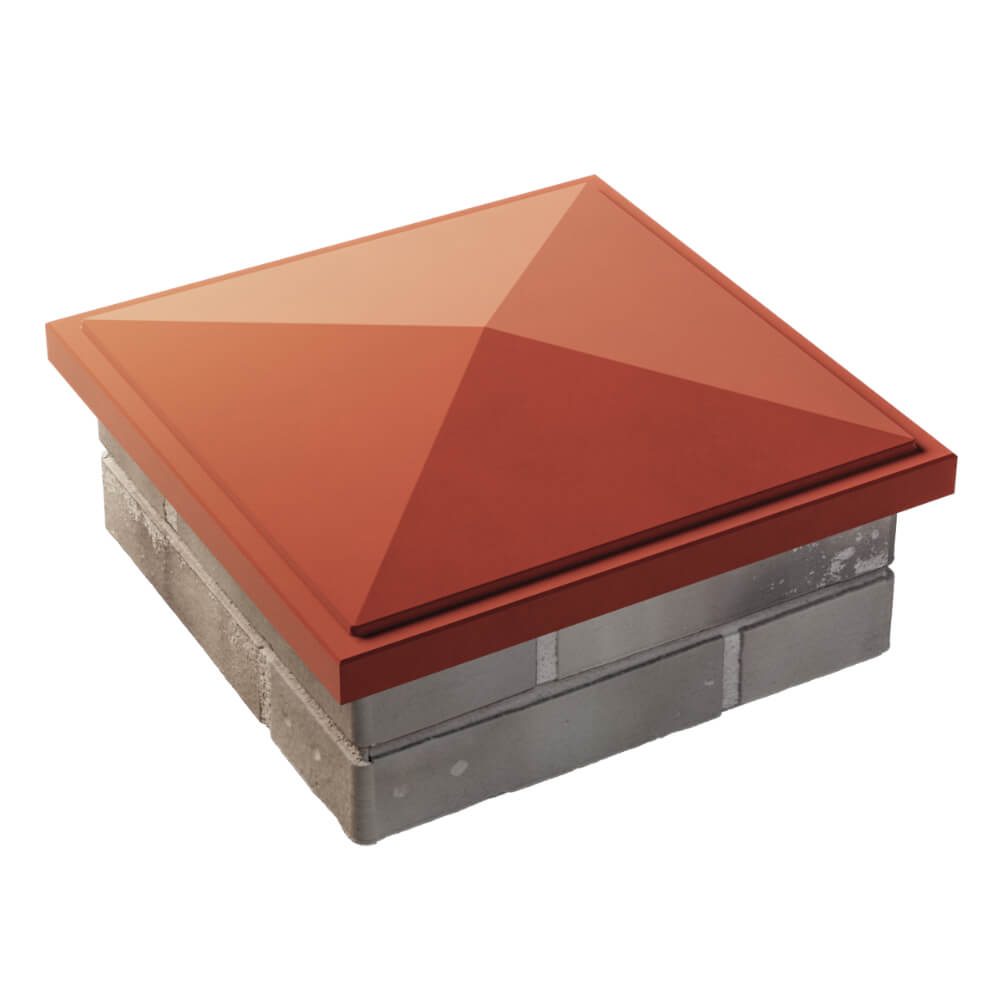 Колпак Zking БонаМоно Красный на столб 1.5х1.5 кирпича (385х385, 400х400мм) в Гатчине фото