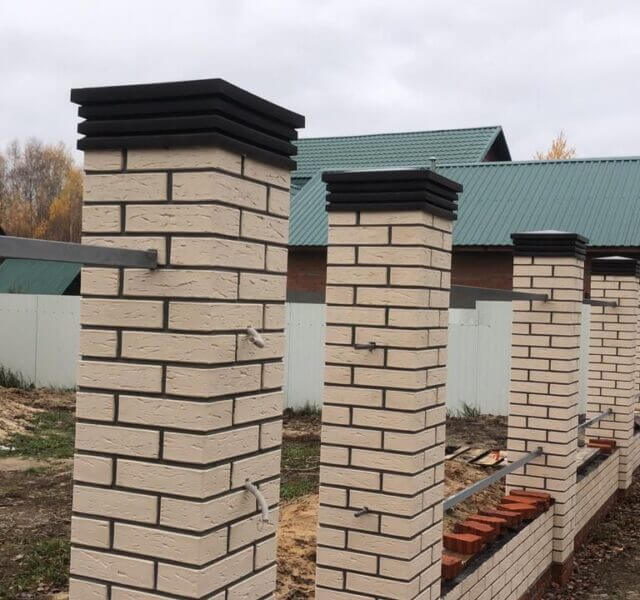 Колпак Zking Бона ХайТек Коричневый на столб 1.5х1.5 кирпича (385х385мм) в Гатчине фото