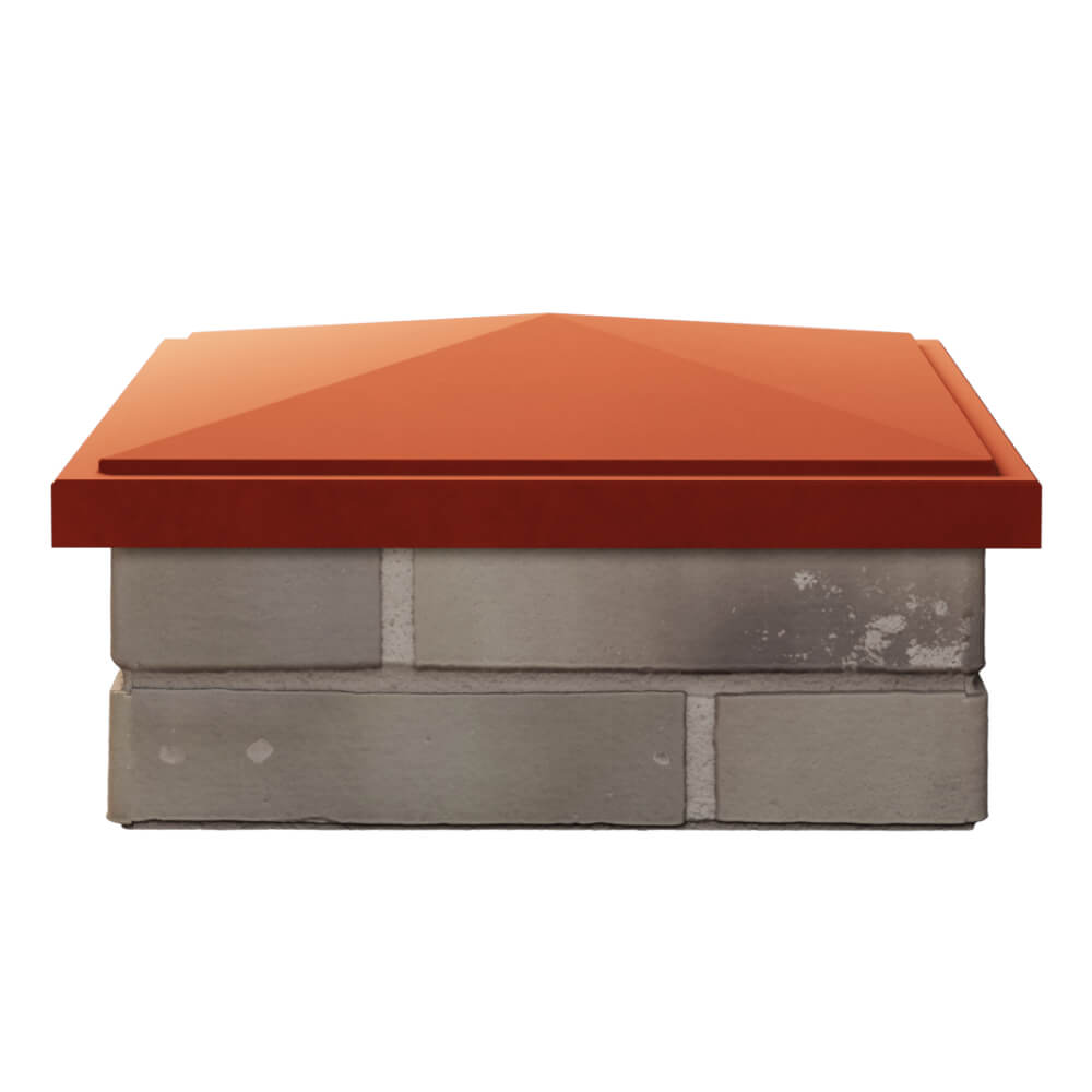 Колпак Zking БонаМоно Красный на столб 1.5х1.5 кирпича (385х385, 400х400мм) Гатчина фото