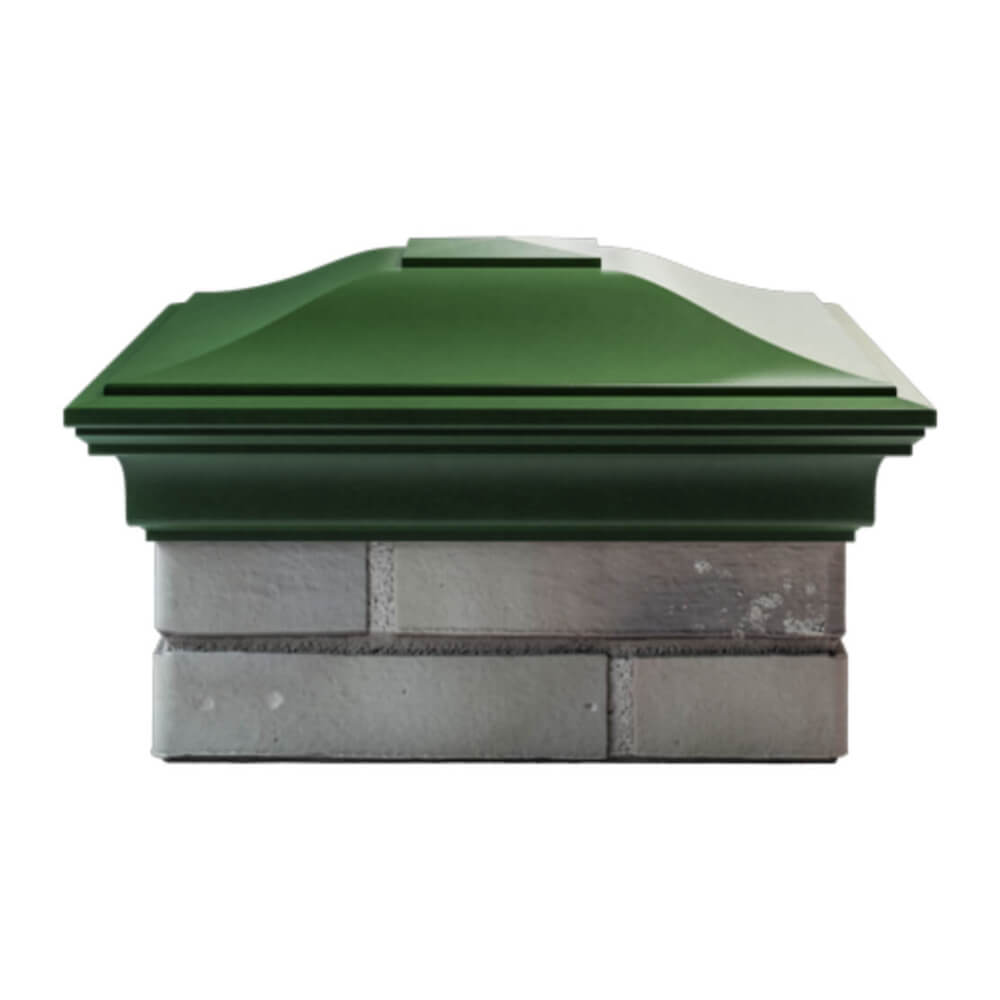 Колпак Zking Монблан Зеленый на столб 1.5х1.5 еврокирпича 0.7НФ (355х355мм) Гатчина фото