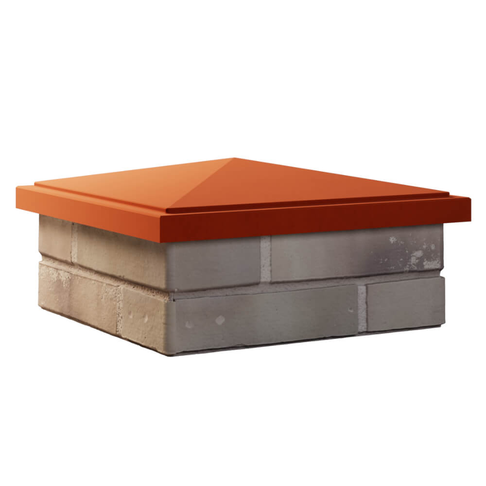 Колпак Zking БонаМоно Красный на столб 1.5х1.5 кирпича (385х385, 400х400мм) в Гатчине фото