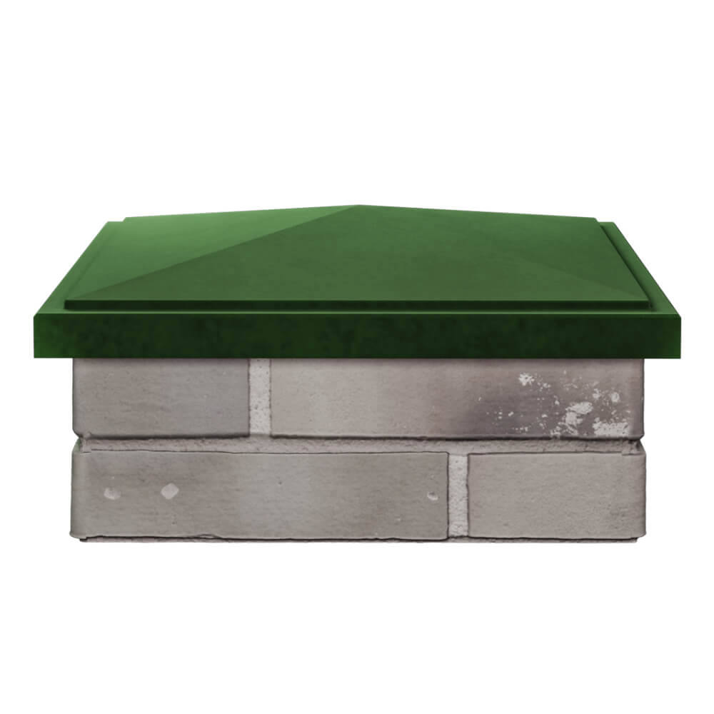 Колпак Zking БонаМоно Зеленый на столб 1.5х1.5 кирпича (385х385, 400х400мм) Гатчина фото