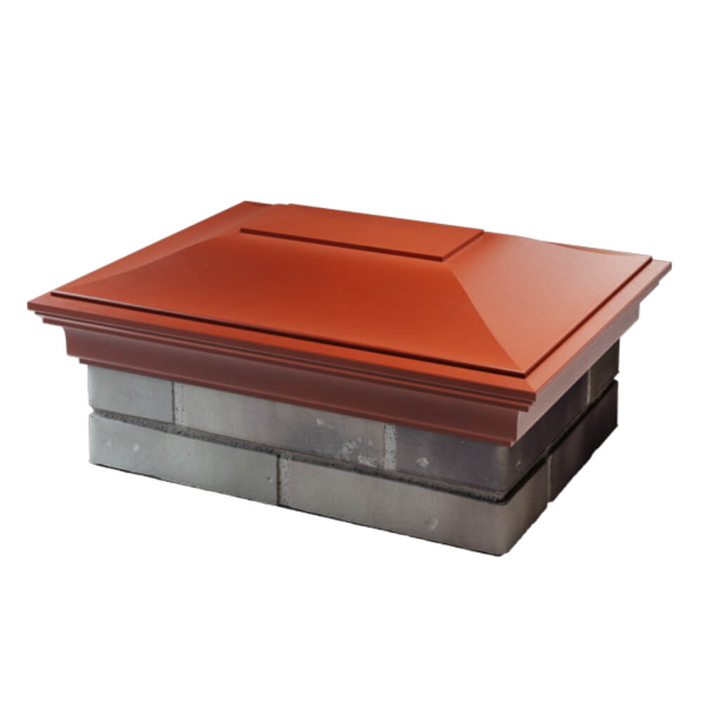 Колпак Zking Монблан Красный на столб 2х1.5 кирпича (515х385мм) в Гатчине фото