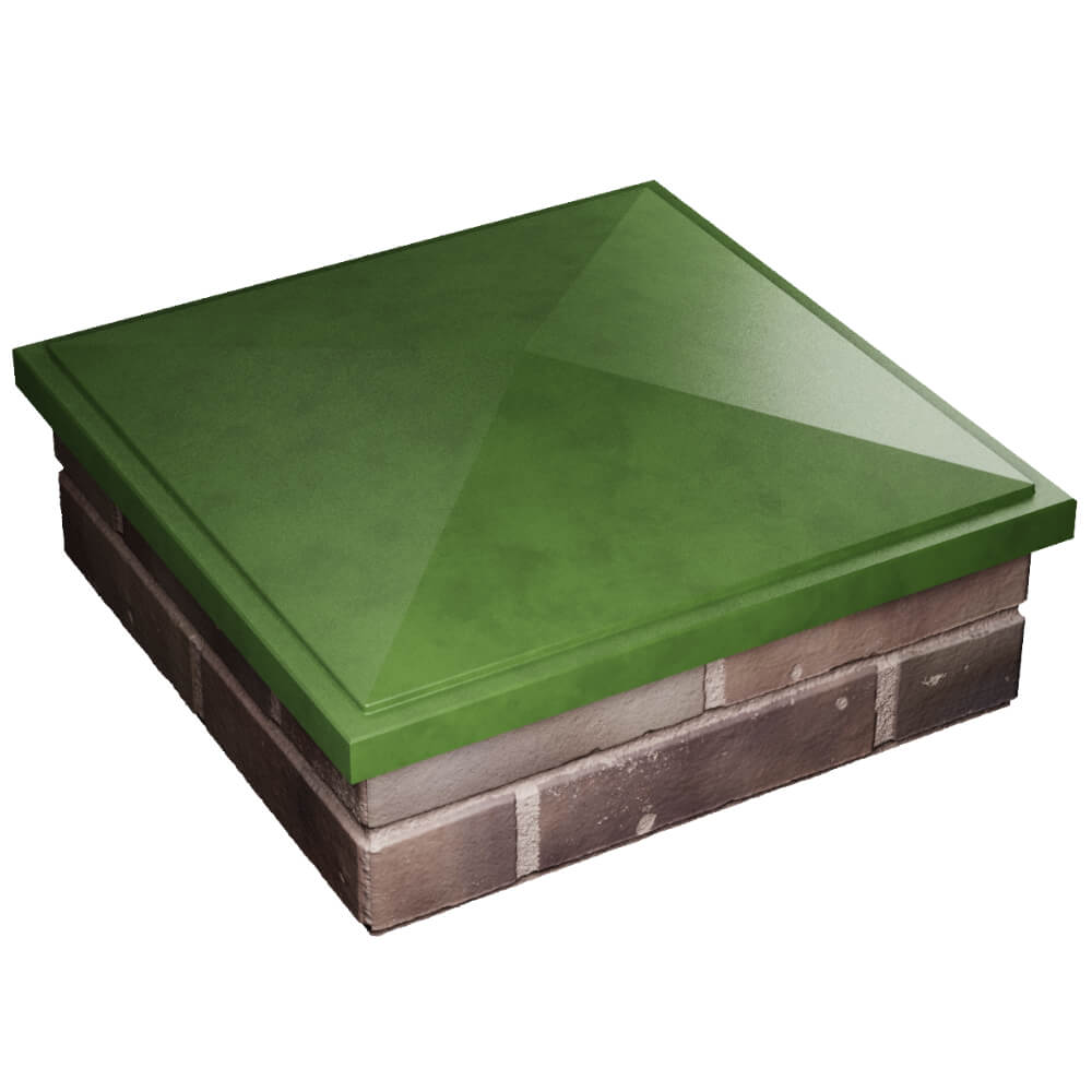 Колпак Zking БонаМоно Зеленый на столб 2х2 кирпича (515х515, 530х530мм) в Гатчине фото