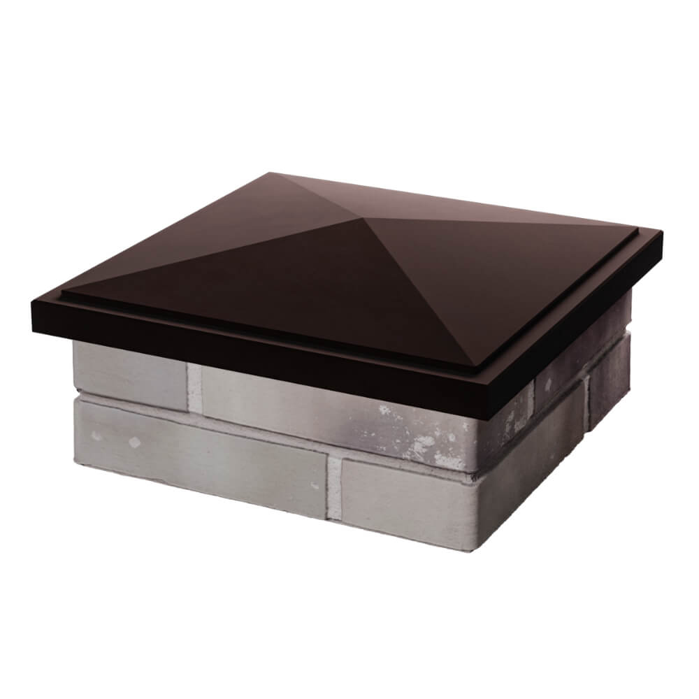 Колпак Zking БонаМоно Коричневый на столб 1.5х1.5 кирпича (385х385, 400х400мм) в Гатчине фото