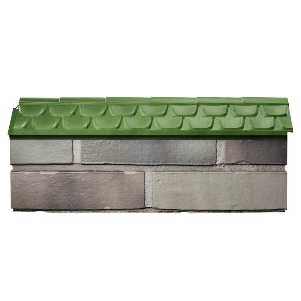Парапет Zking Эльбрус Зеленый с посадкой на 0.5 кирпича (130мм) в Гатчине фото