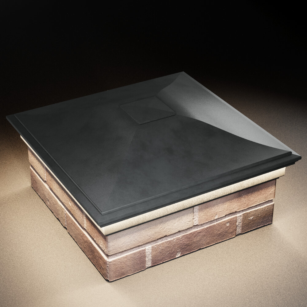 Колпак Zking Монблан Серый на столб 2х2 кирпича (515х515мм) c подсветкой в Гатчине фото