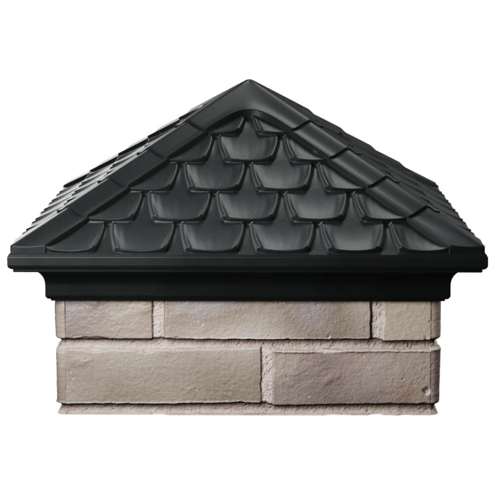 Колпак Zking Эльбрус Черный на столб 1.5х1.5 кирпича (385х385мм) Гатчина фото