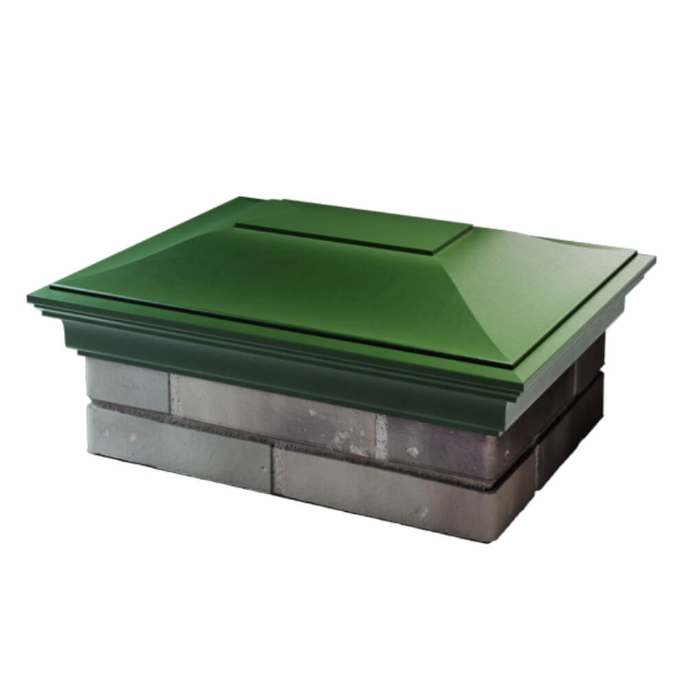 Колпак Zking Монблан Зеленый на столб 2х1.5 кирпича (515х385мм) в Гатчине фото