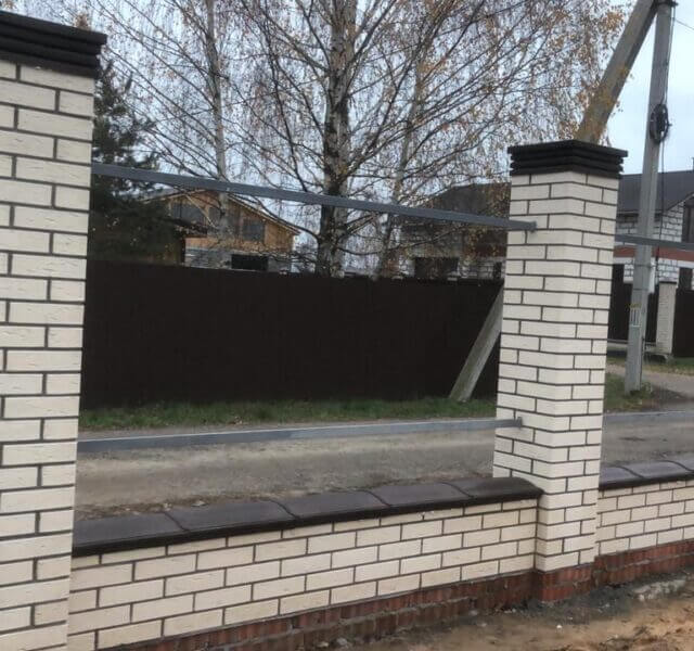 Колпак Zking Бона ХайТек Коричневый на столб 1.5х1.5 кирпича (385х385мм) в Гатчине фото