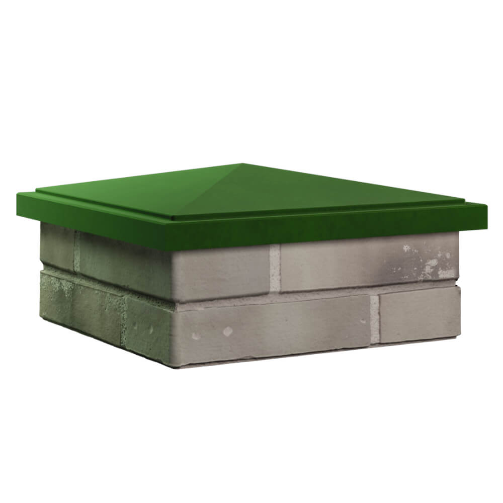 Колпак Zking БонаМоно Зеленый на столб 1.5х1.5 кирпича (385х385, 400х400мм) в Гатчине фото