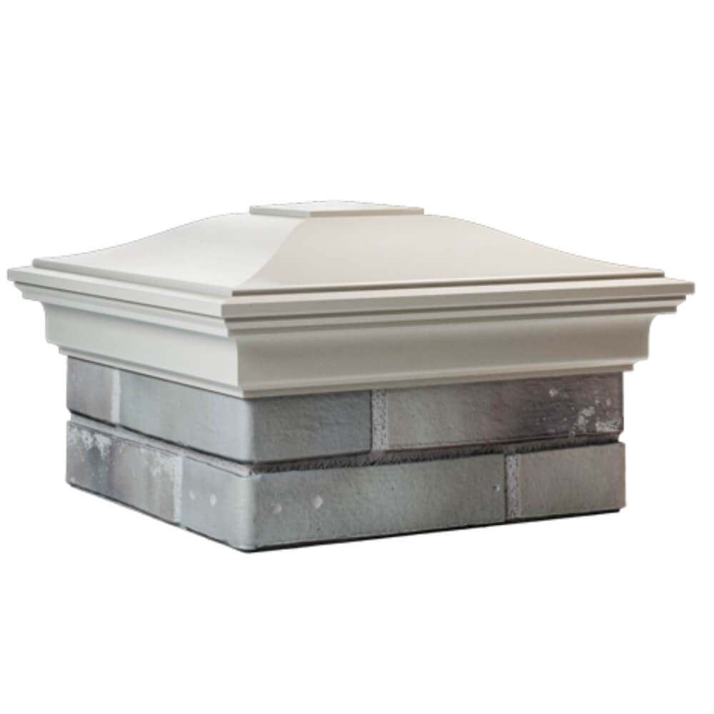 Колпак Zking Монблан Бежевый на столб 1.5х1.5 кирпича (385х385мм) в Гатчине фото