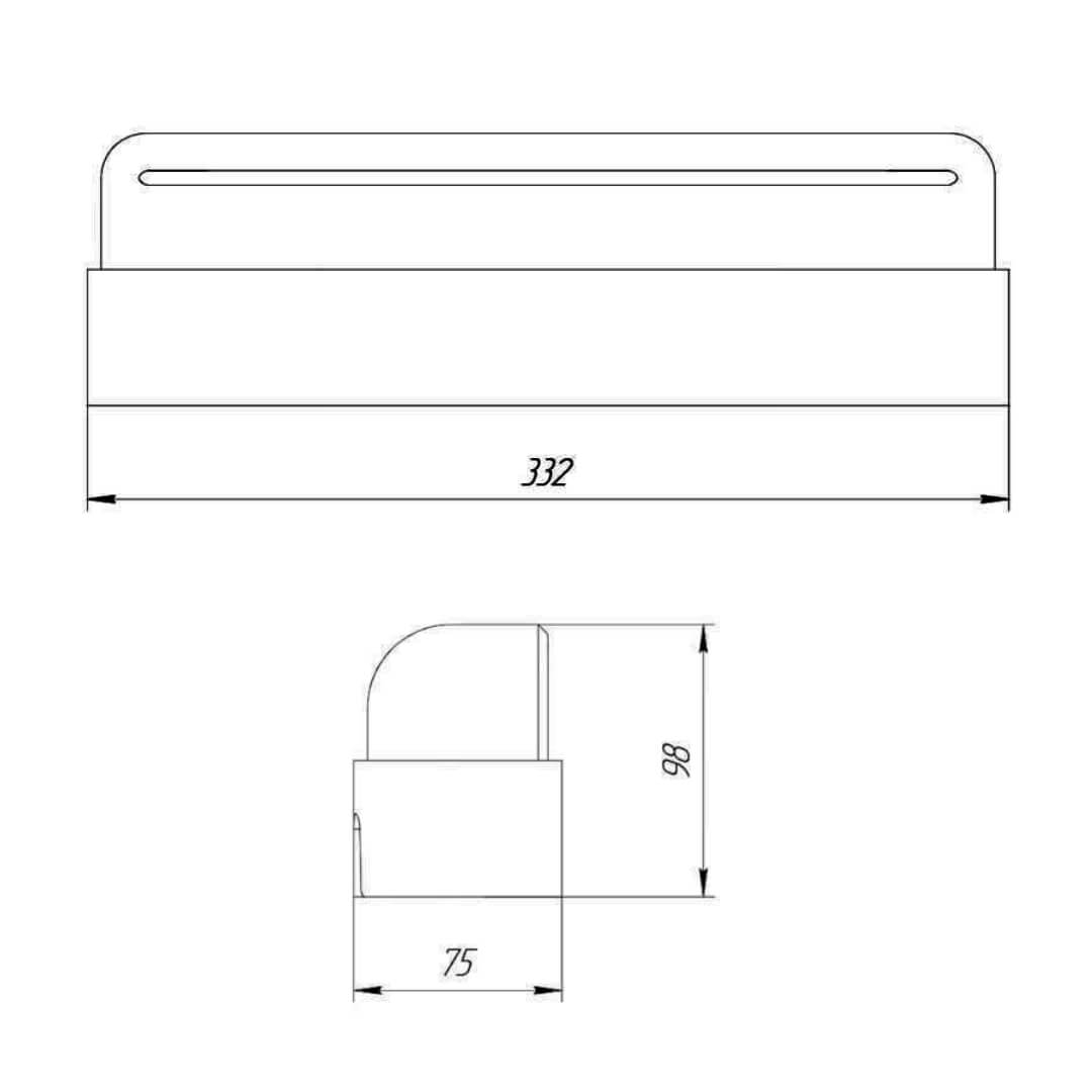 LED Светильник для шаговой плиты STONE Графитовый Серый 330х75х98мм в Гатчине фото
