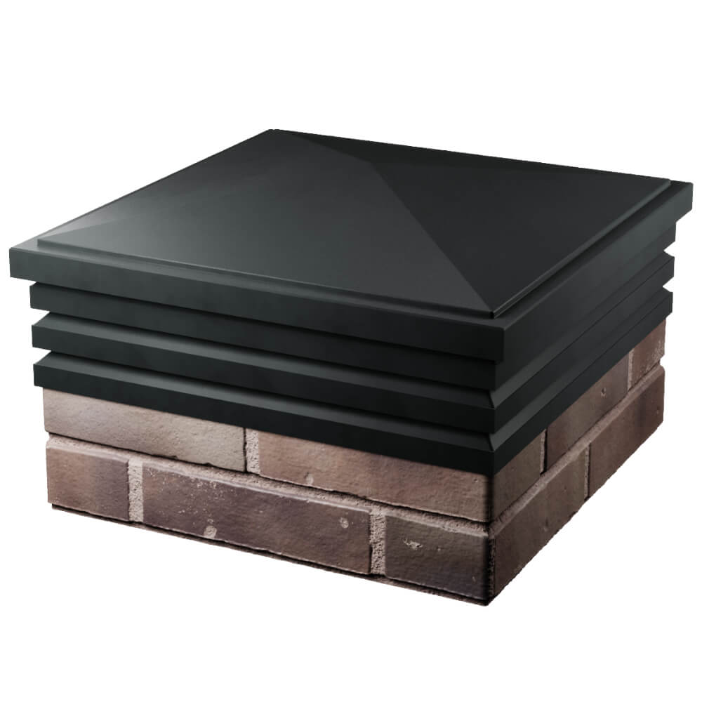 Колпак Zking Бона ХайТек Черный на столб 2х2 кирпича (513х513мм) в Гатчине фото