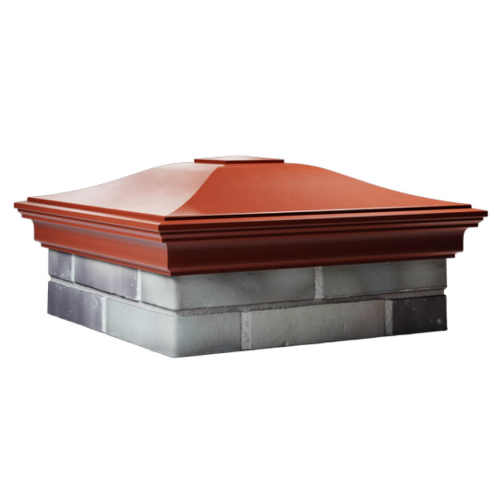 Колпак Zking Монблан Красный на столб 2х2 кирпича (515х515мм) в Гатчине фото