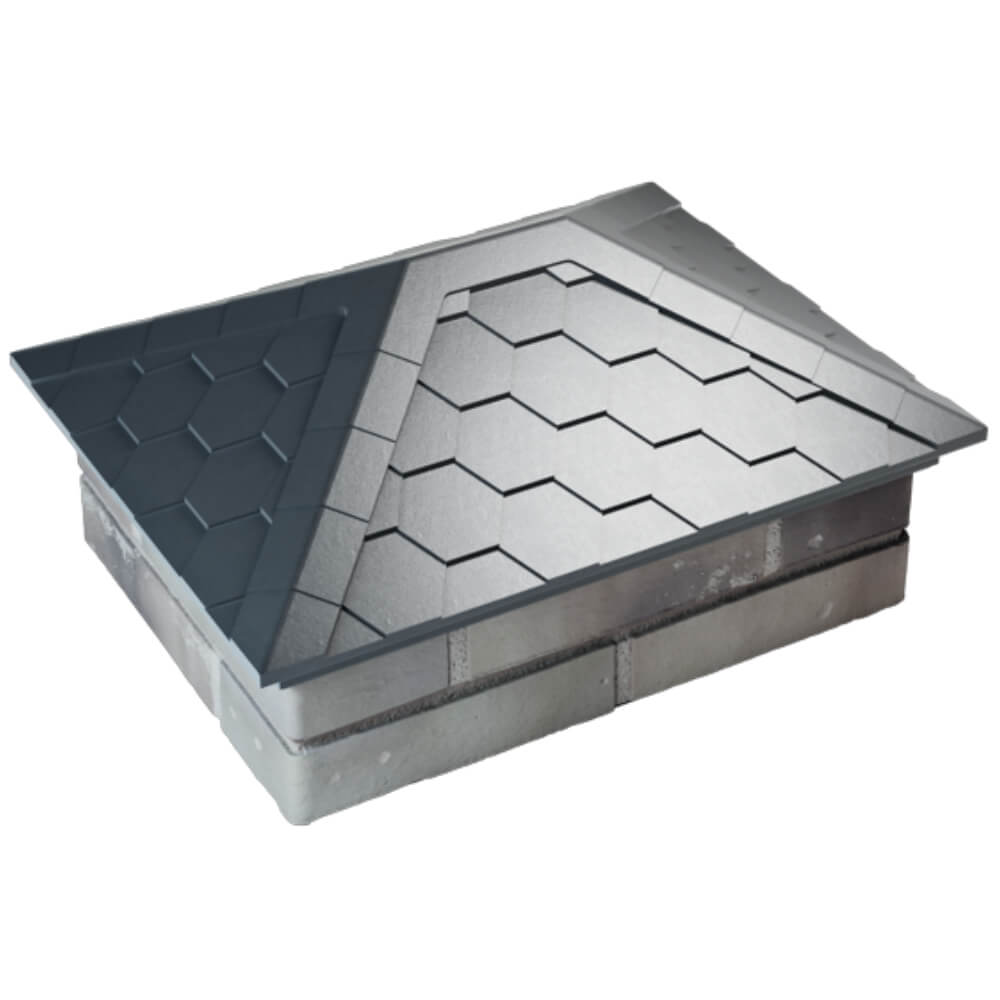 Колпак Zking Эверест Серый на столб 2х1.5 кирпича (520х390мм) Гатчина фото