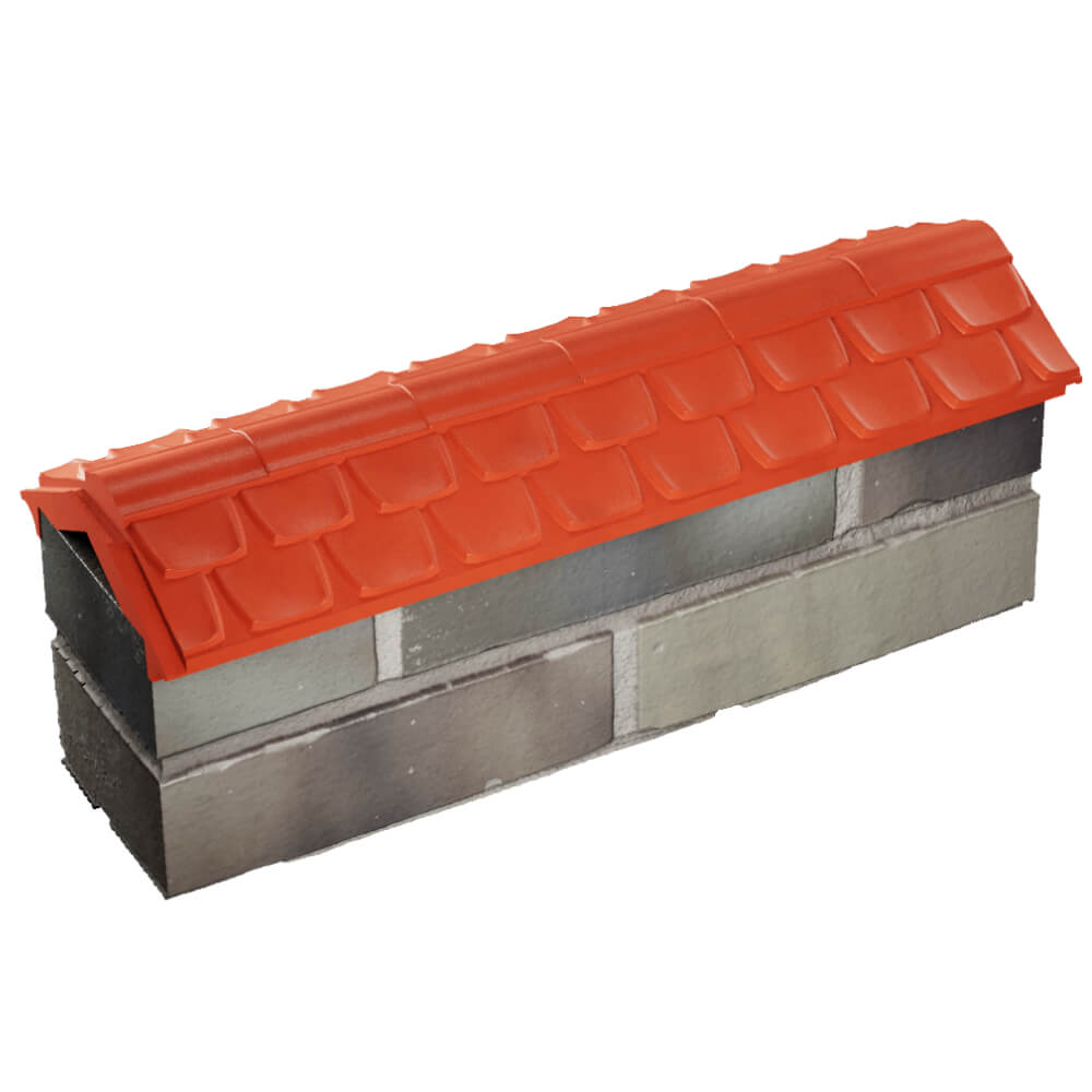 Парапет Zking Эльбрус Красный с посадкой на 0.5 кирпича (130мм) в Гатчине фото