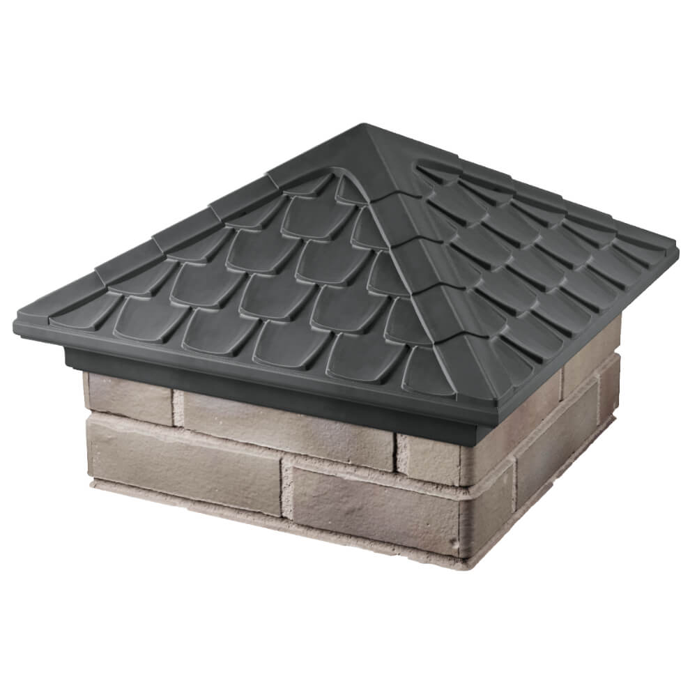 Колпак Zking Эльбрус Серый на столб 1.5х1.5 кирпича (385х385мм) в Гатчине фото