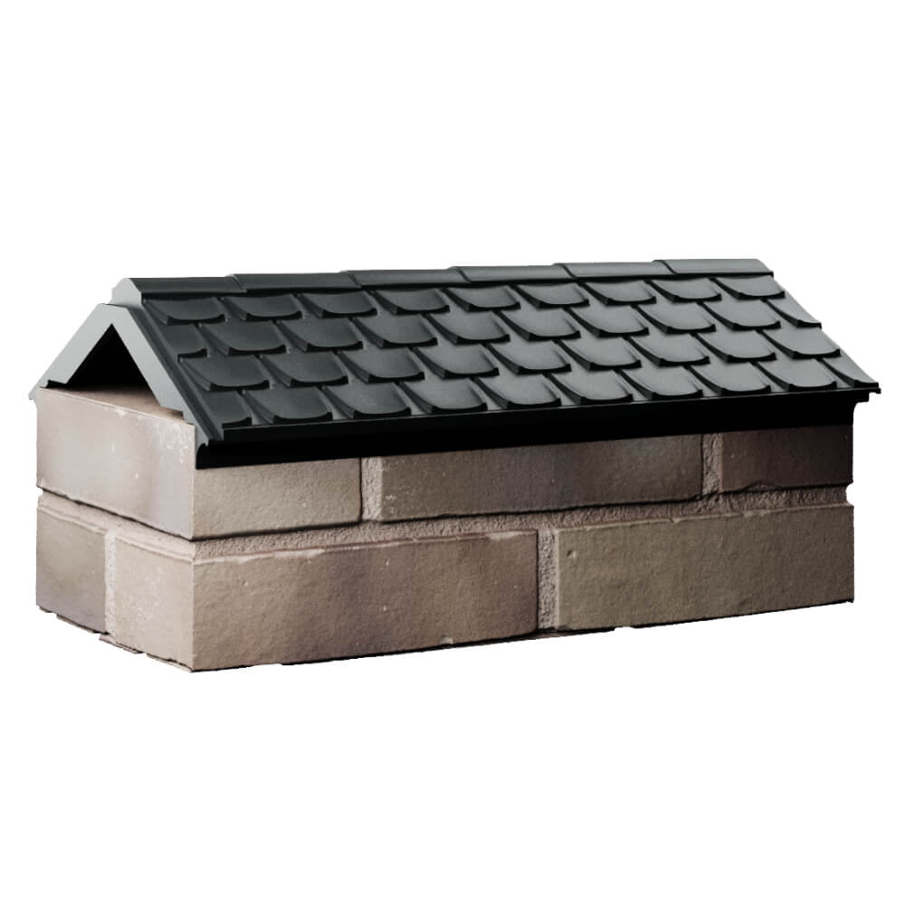 Парапет Zking Эльбрус Черный с посадкой на 1 кирпич (255мм) Гатчина фото