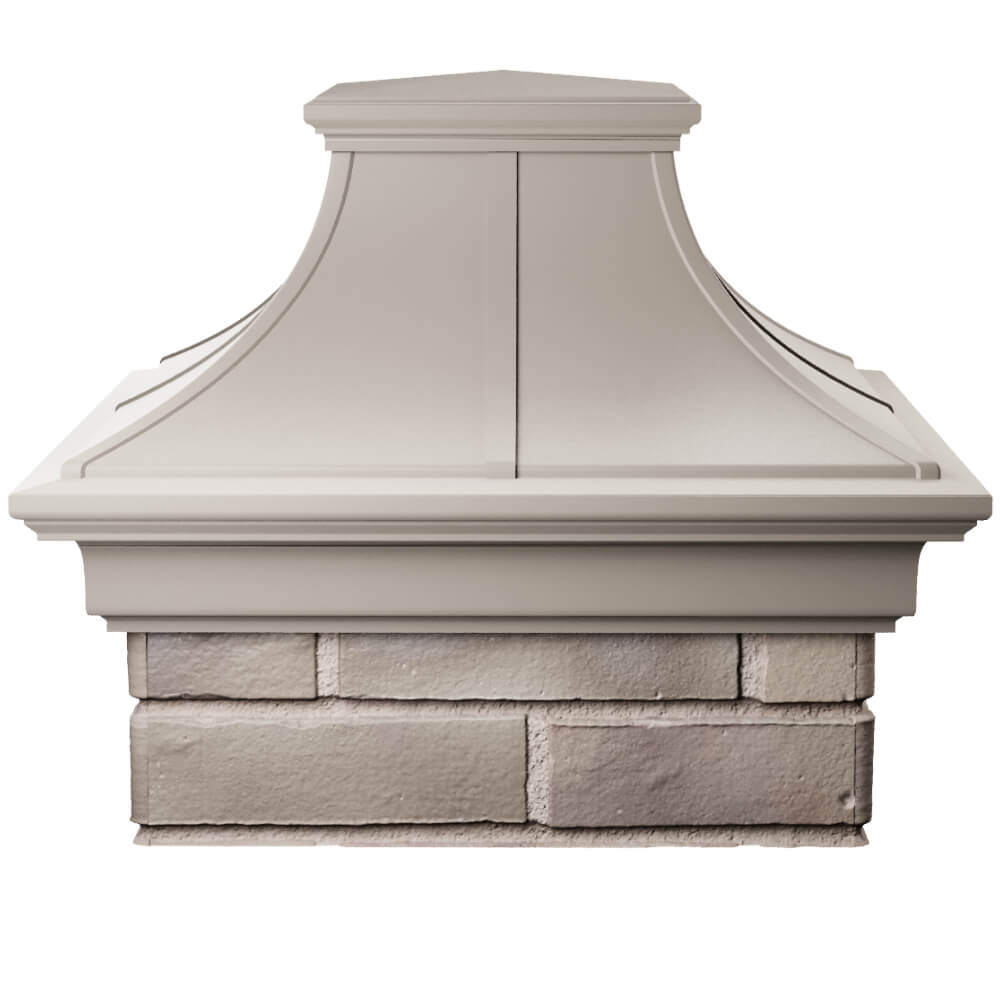 Колпак Zking Монблан Премиум Бежевый на столб 1.5х1.5 кирпича (385х385мм) Гатчина фото