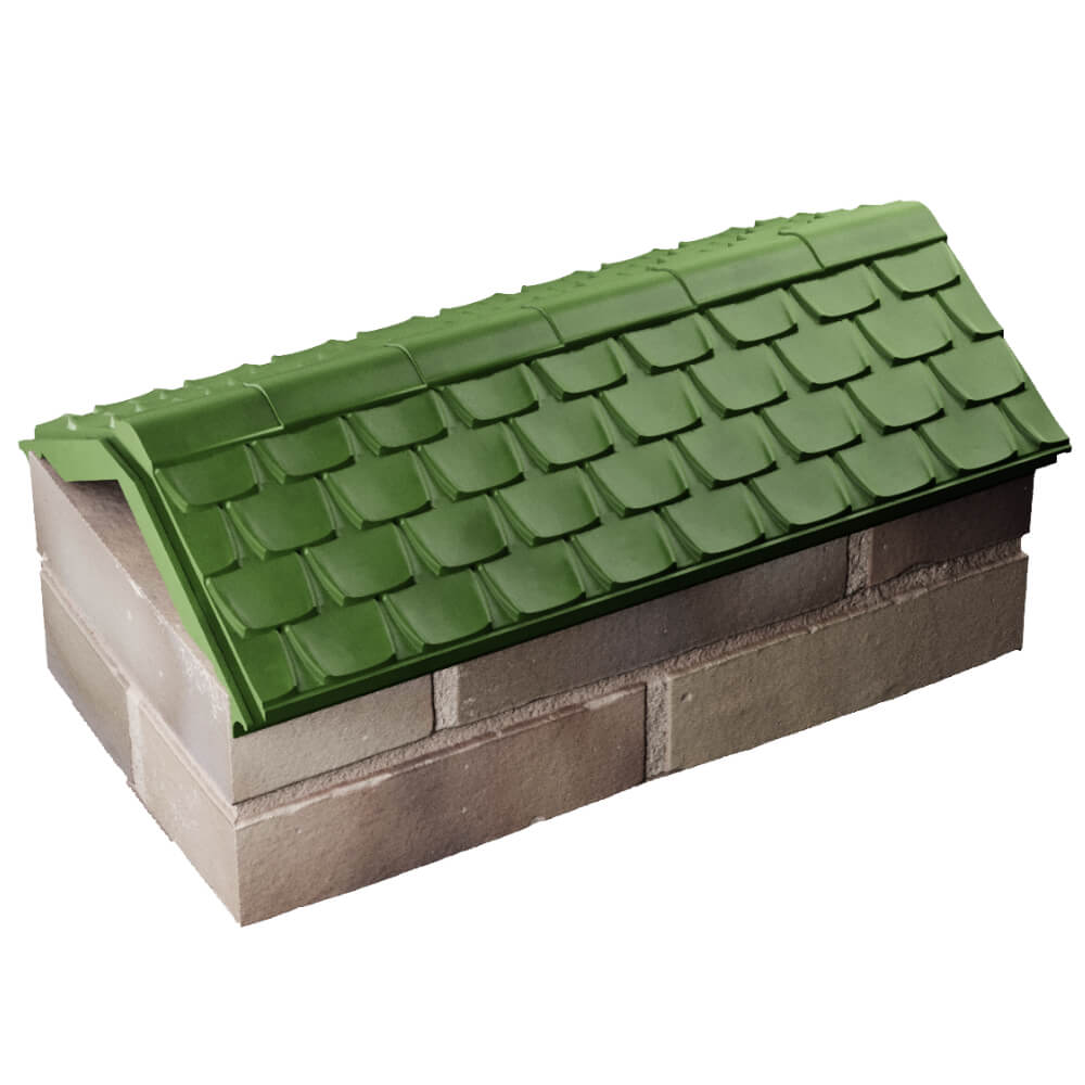 Парапет Zking Эльбрус Зеленый с посадкой на 1 кирпич (255мм) в Гатчине фото
