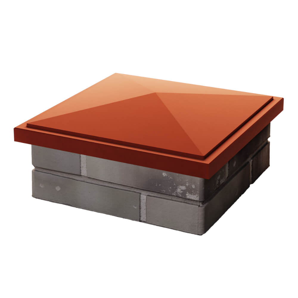 Колпак Zking БонаМоно Красный на столб 1.5х1.5 кирпича (385х385, 400х400мм) в Гатчине фото