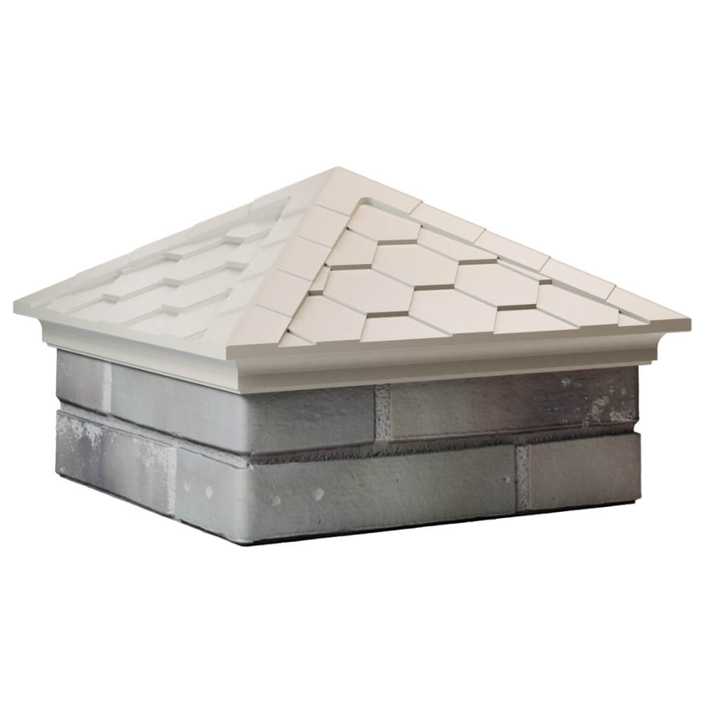 Колпак Zking Эверест Бежевый на столб 1.5х1.5 кирпича (390х390мм) в Гатчине фото