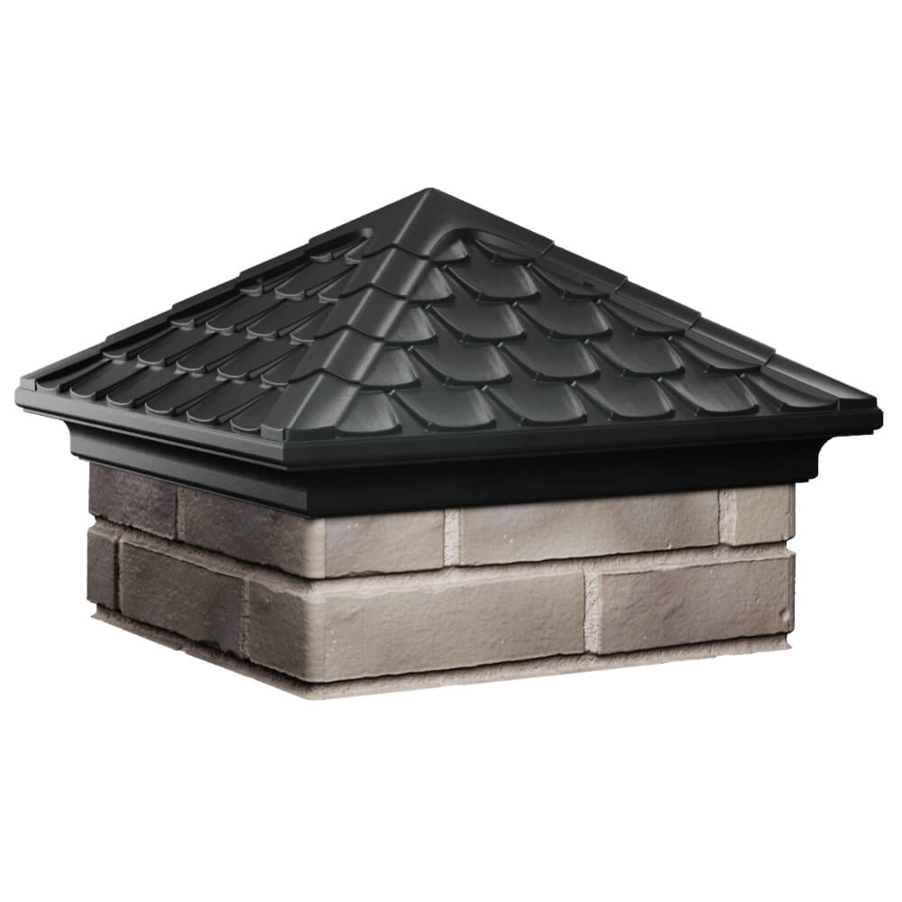 Колпак Zking Эльбрус Черный на столб 1.5х1.5 кирпича (385х385мм) в Гатчине фото