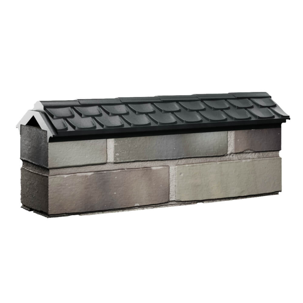 Парапет Zking Эльбрус Черный с посадкой на 0.5 кирпича (130мм) Гатчина фото