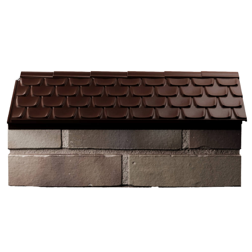 Парапет Zking Эльбрус Коричневый с посадкой на 1 кирпич (255мм) в Гатчине фото