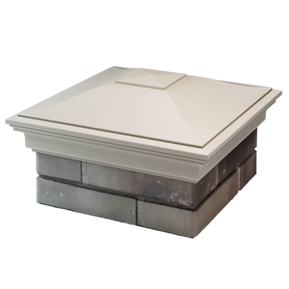 Колпак Zking Монблан Бежевый на столб 1.5х1.5 кирпича (385х385мм) в Гатчине фото