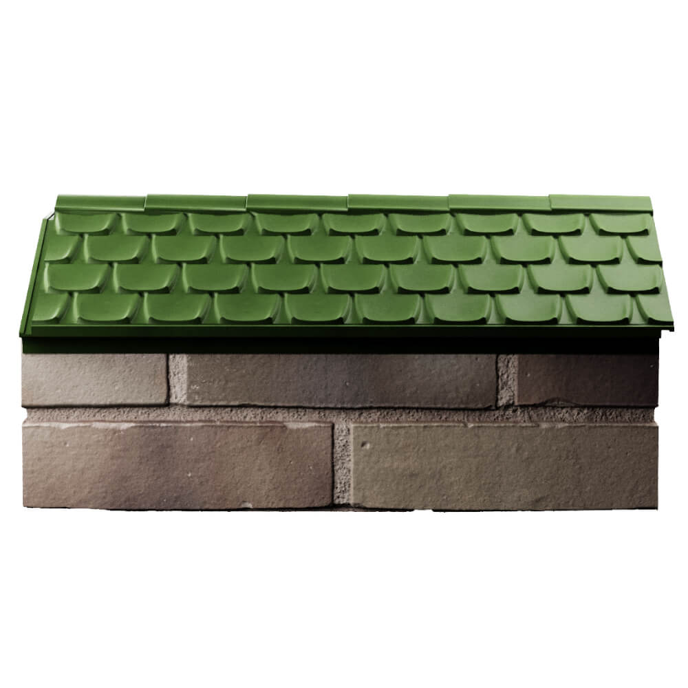 Парапет Zking Эльбрус Зеленый с посадкой на 1 кирпич (255мм) в Гатчине фото