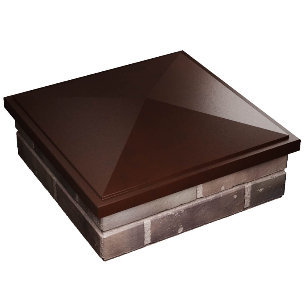 Колпак Zking БонаМоно Коричневый на столб 2х2 кирпича (515х515, 530х530мм) в Гатчине фото