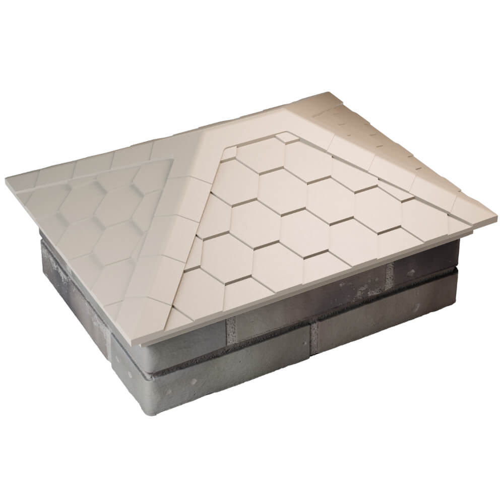 Колпак Zking Эверест Бежевый на столб 2х1.5 кирпича (520х390мм) Гатчина фото