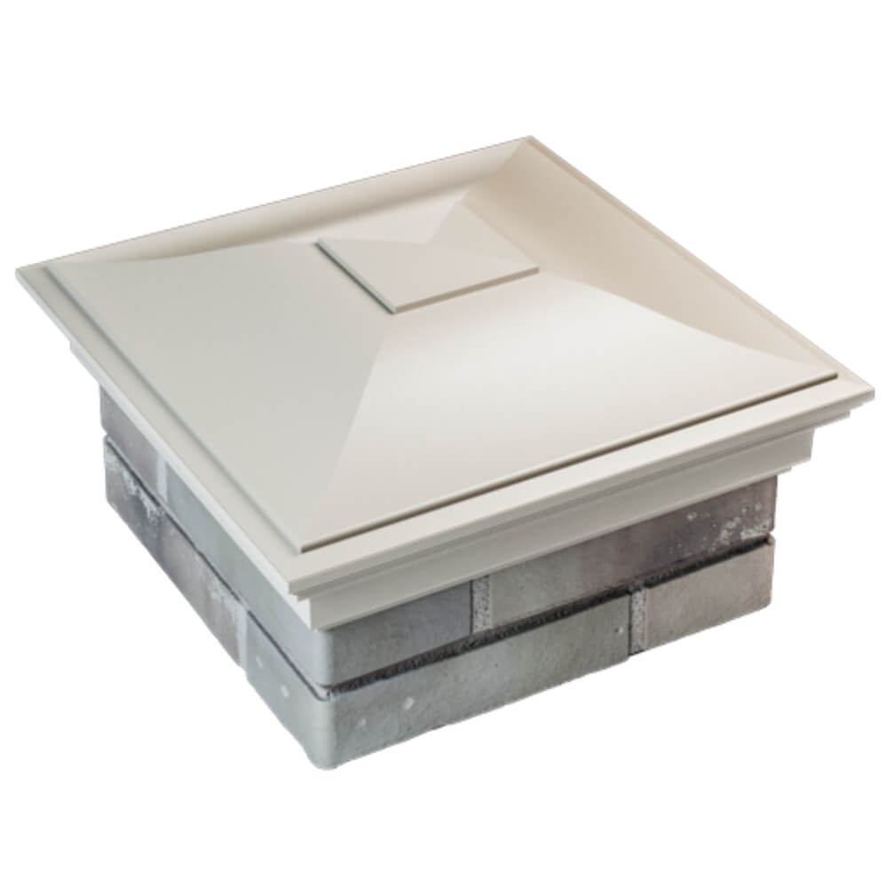 Колпак Zking Монблан Бежевый на столб 1.5х1.5 кирпича (385х385мм) в Гатчине фото