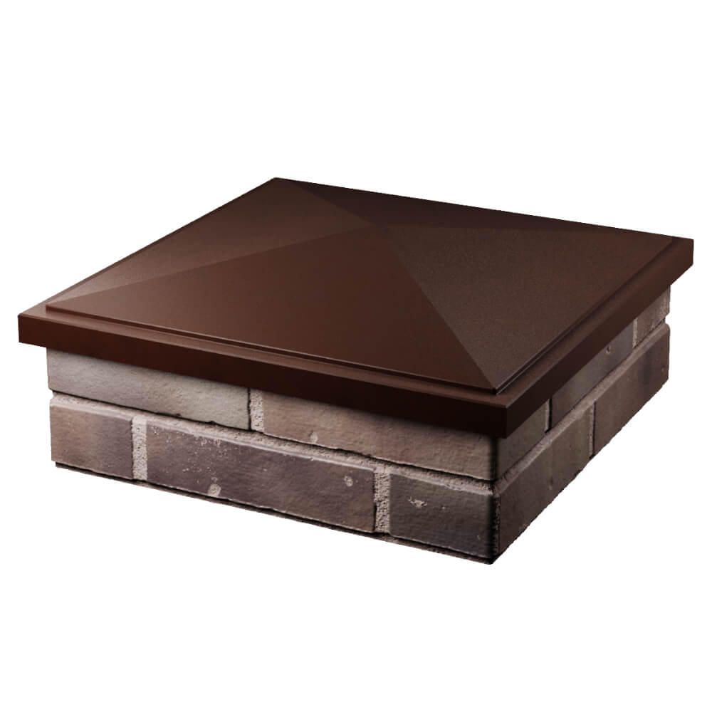 Колпак Zking БонаМоно Коричневый на столб 2х2 кирпича (515х515, 530х530мм) в Гатчине фото