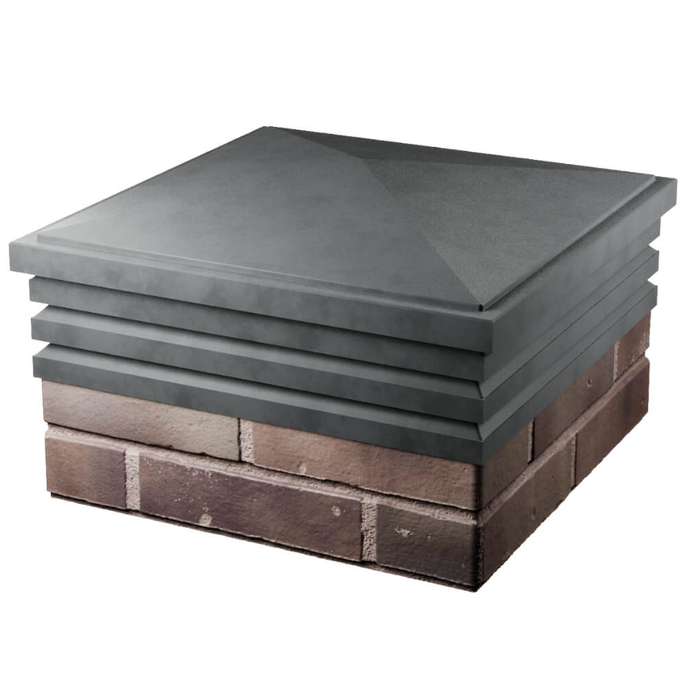 Колпак Zking Бона ХайТек Серый на столб 2х2 кирпича (513х513мм) в Гатчине фото