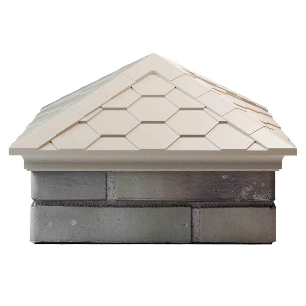 Колпак Zking Эверест Бежевый на столб 1.5х1.5 кирпича (390х390мм) Гатчина фото